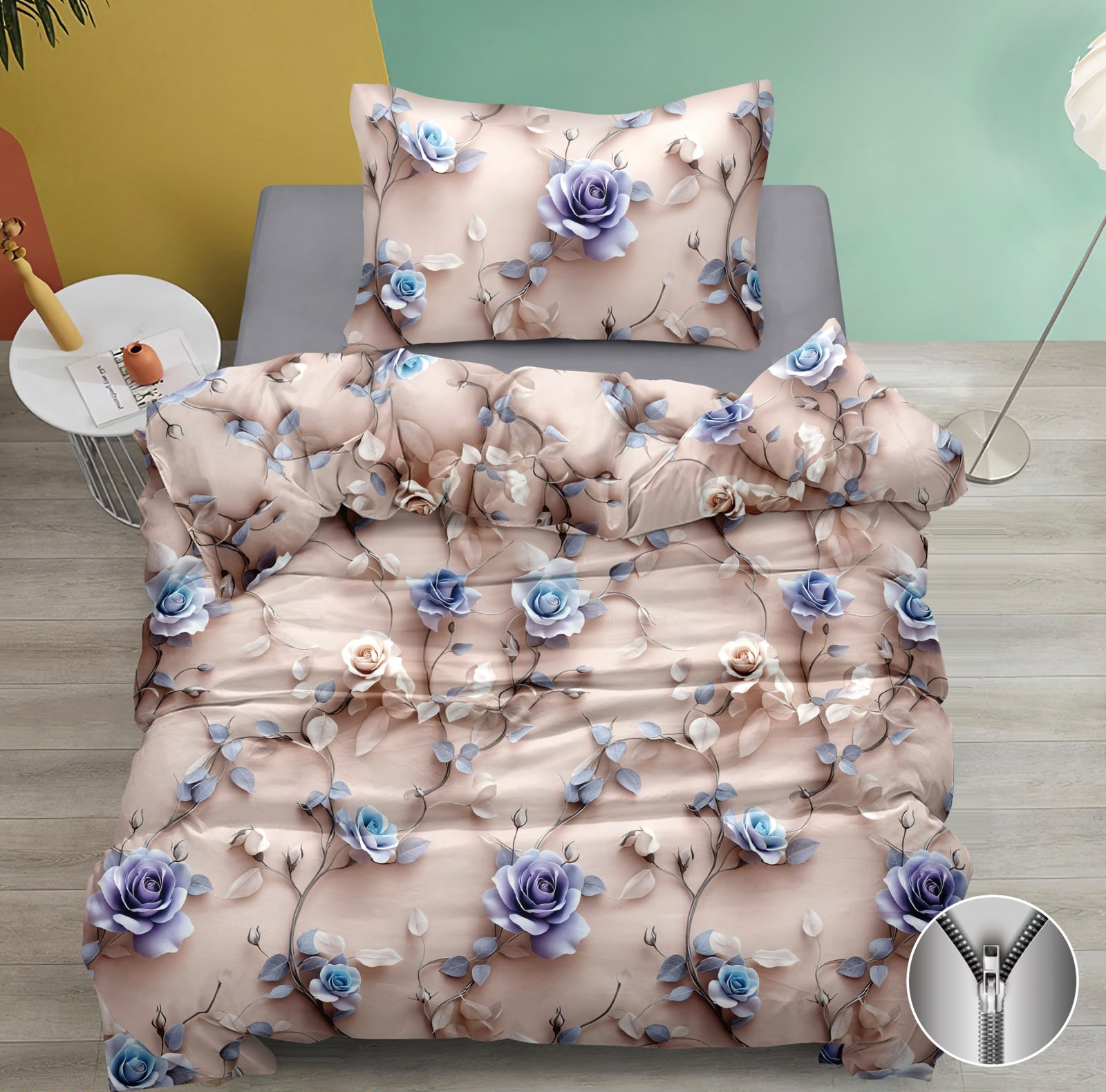 CENOVÝ TRHÁK ! Exkluzivní oboustranné Bavlněné povlečení s 3D efektem 140x200/70x90 cm - MARIE